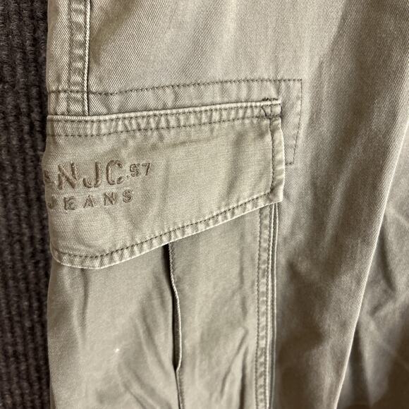 Vintage Nautical Mens Cargo Shorts Size 38 Green Cotton Y2K Skater Grunge - Picture 3 of 12